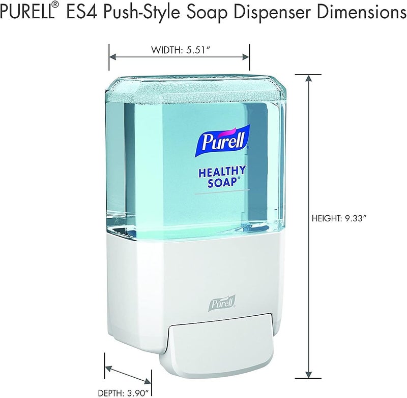 Purell ES4 Manual Wall-Mounted Hand Soap Dispenser, White, Compatible with 1200 mL Brand HEALTHY SOAP Refills (Pack of 1) - 5030-01 - Manufactured by GOJO, Inc. - Image 5